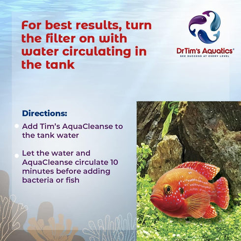 DrTim’s Aquatics AquaCleanse - 32 oz. Tap Water Detoxifier for Freshwater Aquariums - Dechlorinator & Ammonia Remover