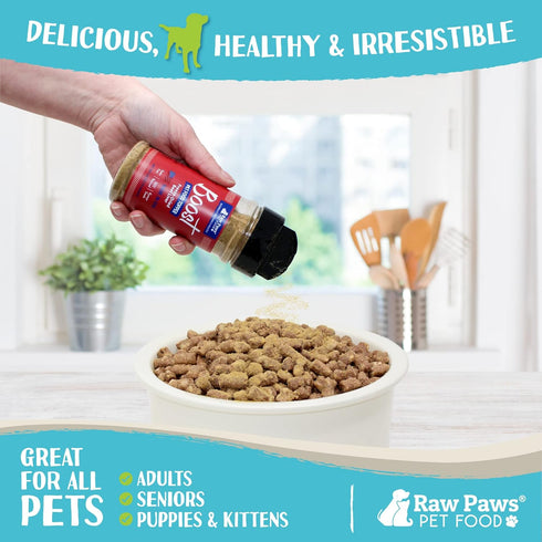 Raw Paws Boost Pet Food Topper Freeze-Dried Beef Liver, 3.2-oz, Dog Food Toppers for Picky Eaters