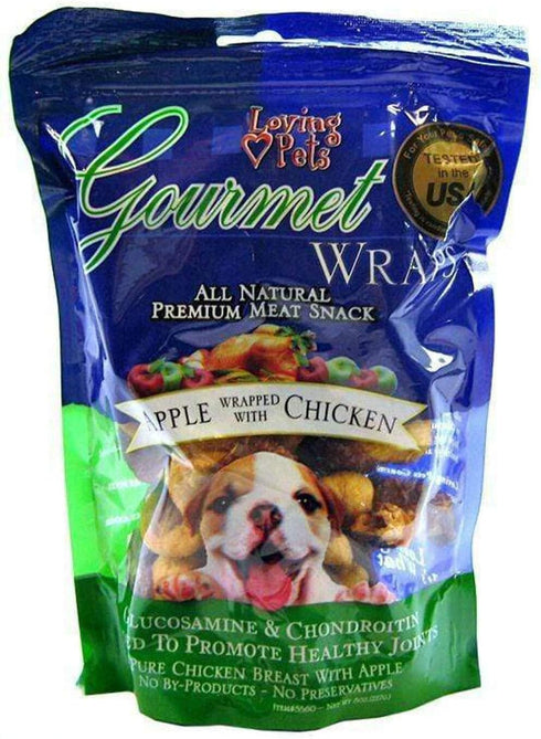 Loving Pets Gourmet Wraps Apple with Chicken, 6oz