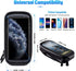 HUANLANG Waterproof Bike Phone Case with Handlebar Mount, Touch Screen Compatible, Fits Phones Below 6.7 inch