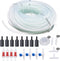 ALEGI Standard 3/16" Flexible Airline Tubing with Connectors for Aquariums, 50Feet + 40 Connectors