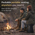 Panus 1-Second Setup, Telescoping Folding Camping Stool, Portable Adjustable Height Outdoor Chair, Compact Lightweight
