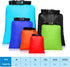 Waterproof Dry Bag Set 6 Pcs (15 L, 8 L, 5 L, 4 L, 3 L, 2 L) Lightweight Sacks with Adjustable Shoulder Strap for