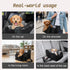 Volodya 15 lbs 2 Summer/Winter Dog Car Seat for Small/Medium Dogs Under with Replaceable Dual-Sided Cushions, Portable