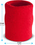 Suddora Arm Sweatbands, Absorbent and Breathable Thick Cotton Bands for Gymnastics, Basketball, and Football