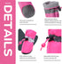 Dog Shoes for Hot Pavement, Anti-Slip Sole Dog Booties with Reflective Straps for Small Medium Dogs 4PCS Pink