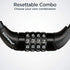 Schwinn Combination Bike Lock, Braided Steel Cable, 6 feet x 12 mm, Black, Security Level 3