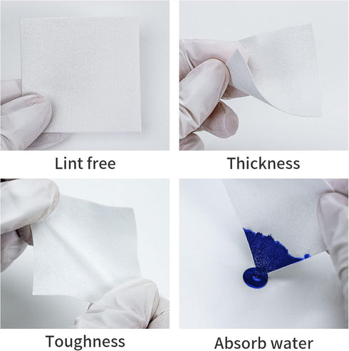 Thick Gun Cleaning Patches, Lint Free Gun Cleaning Cloth with Storage Case, Highly Absorbent Square 2" Gun Wipes, Fit for Most Caliber Gun Cleaning Supplies