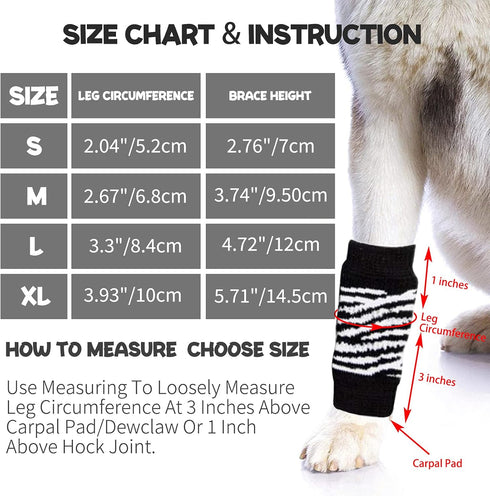 ROZKITCH 4PCS Dog Elbow Pads, Breathable Protective Wrap for French Bulldog, Cocker Spaniel, Beagle, Black L