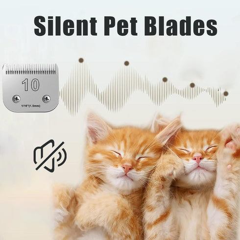 3PCS 10 Blades Dog Grooming Blades - Compatible with Andis, Oster A5, Wahl km10, Size-#10, 1/16-Inch Cut