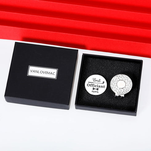 Wedding Officiant Golf Gifts – Funny Golf Ball Marker Hat Clip for Bride Groom Thank You Gifts