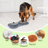 Pecute Slow Feeder Dog Bowls, Non-Spill Silicone Mat, Food-Grade Safe Bowls, Stainless Steel Water Bowl