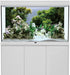 AWERT 30x18 inches Stone Aquarium Background River Bed & Lake Aquarium Green Tree Fish Tank Background Vinyl Background