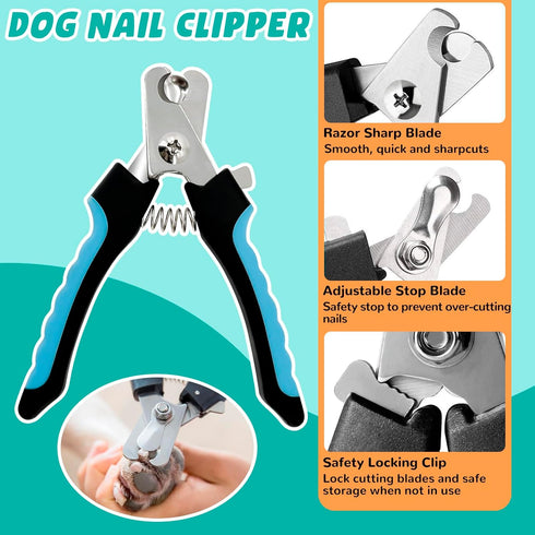 WSCXSC Dog Grooming Kit - Dog Grooming Supplies, Hammock, Harness, Nail Clippers, Dog Hammock Kit for Nail Trimming