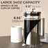 34 oz 4-Level Cafe Du Chateau Stainless Steel French Press Coffee Maker - Easy to Use Insulated Coffee Press
