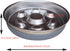 Slow Feeder Dog Cat Bowls with Non-Slip Mat, 304 Stainless Steel Metal Food Bowls for Medium Breed Pets