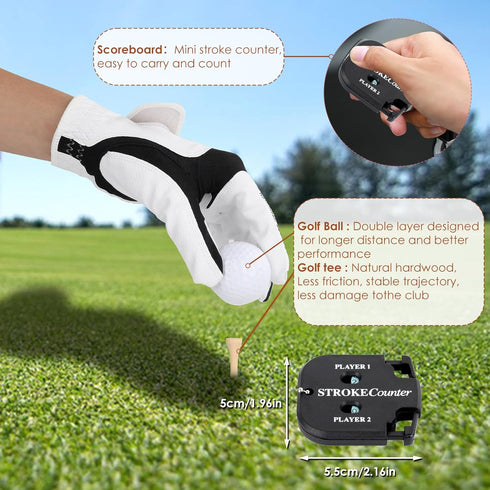 Golf Accessories Kit with High-Grade Handbag, Golf Balls, Rangefinder, and More for Men and Women