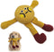 Squeaky Dog Chew Toy Teething Interactive Plush Stuffed Toys with Squeaker Crinkle