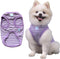 Classic Striped Teacup Pet Dog T-Shirts: 100% Cotton Tank Vest for Small Dogs, Sleeveless Puppy Clothes, Purple, Small