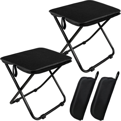 2 Pack Camping Stool 13 Inch Portable Folding Stool for Adults, Lightweight