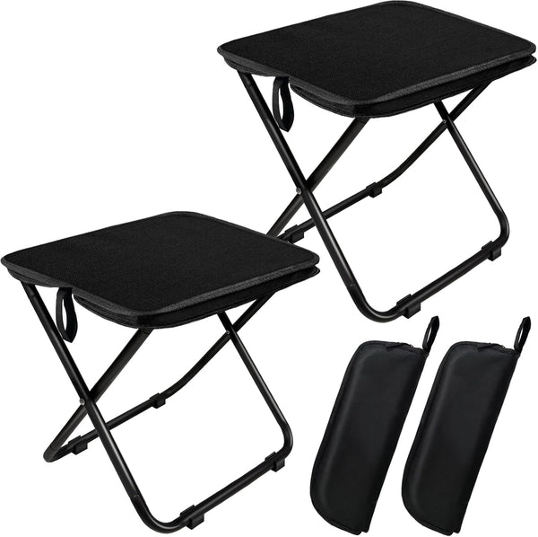 2 Pack Camping Stool 13 Inch Portable Folding Stool for Adults, Lightweight