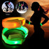 LED Slap Band, USB Rechargeable Light Up Sport Armband, Adjustable Glow in The Dark Bracelets for Night Safety