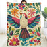 PALNKART 40x50in Bird Flowers Leaves Lightweight Flannel Blanket for Sofa Bed Travel Camping Chair, Soft Warm