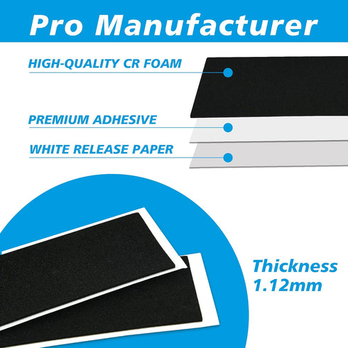 Haisalin 6Pcs 110mm 38mm Fingerboard Foam Grip Tape, x Fingerboard Grip Tape, Foam Finger Tape for Fingerboard