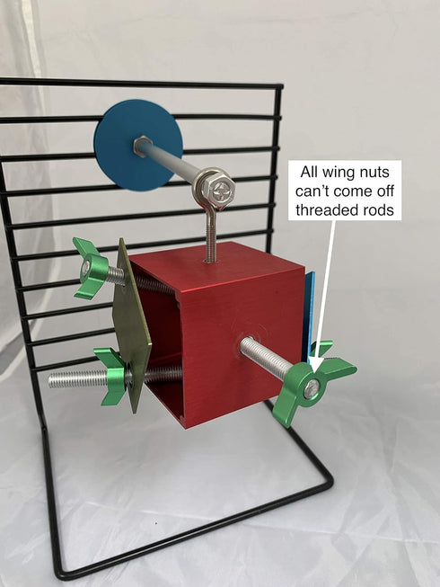 Busy Box Bird Foraging Toy - Interactive Treat Dispenser for Medium to Extra Large Birds, Colorful Toys