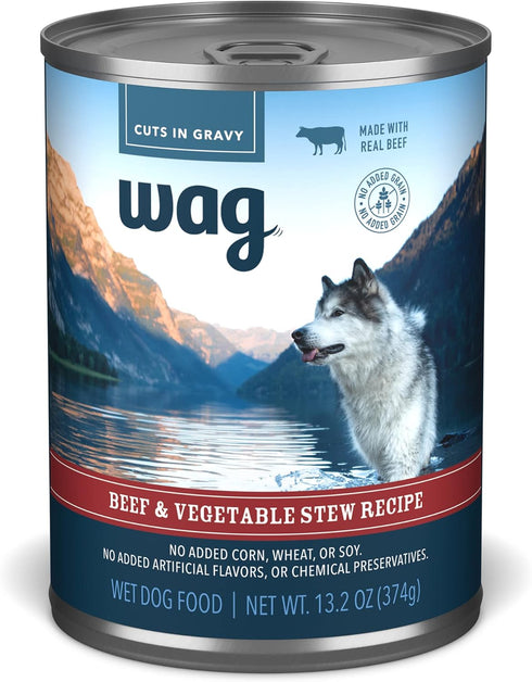 Amazon Brand - Wag Stew Canned Dog Food, Beef & Vegetable Recipe,