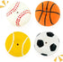 CHIWAVA 4 Pack 2.4" Squeak Latex Puppy Dog Toy Ball Sports Balls