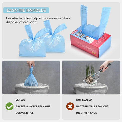 Cat Litter Bags, 120 Count, Ultra Thick, Leak-Proof, Scented, Disposable, 15 Liters Capacity