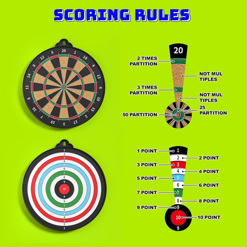 3-12 Magnetic Dart Board for Kids Indoor Outdoor Kids Games and Party Games, Christmas Birthday Gifts Toys for Boys Age
