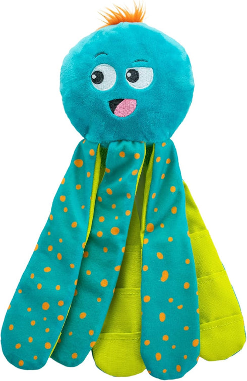 Outward Hound Nina Ottosson Silly Legz Interactive Plush Dog Puzzle, Blue Octopus Dog Enrichment Toy