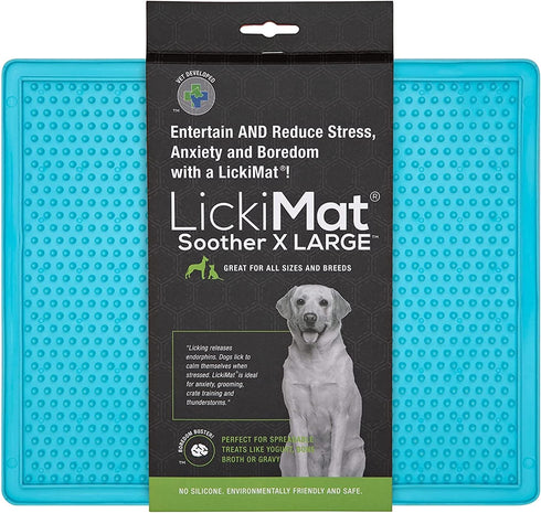 LickiMat X Large Breed Soother Dog Lick Mat, Anxiety Reliever, Slow Feeder for Peanut Butter and Treats