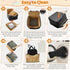 35 lbs 2 Dog Car Seat for Small/Medium Dogs - Puppy Car Seat Under with Thick Elevated Cushion & Safety Belt for Travel