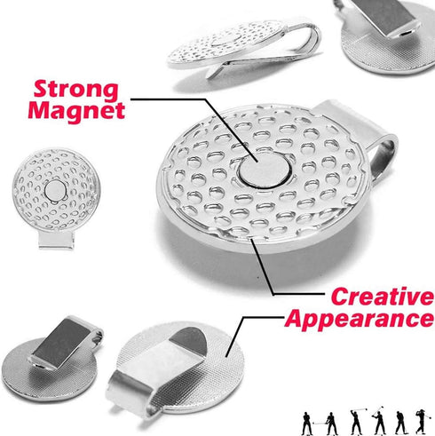 Golf Ball Markers with Hat Clips and Storage Box, Value Set for Men and Women Golfers