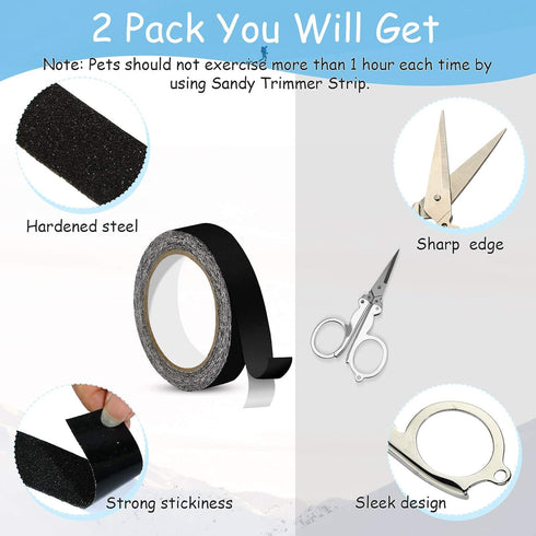 16.4 ft Sandy Trimmer Strip with Foldable Scissor for Small Pet Glider Exercise Wheel