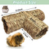 Hamiledyi Nature's Hideaway Hamster Grass Tunnel Toy, Open Entrance Straw House for Guinea Pigs, Hamsters, and Birds