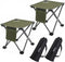 Roptat 2 Pack Camping Stool,Portable Folding Compact Lightweight Stool Seat for Camping Fishing