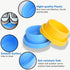 2pcs Colorful Plastic Round Dog Bowls, No Spill Water Food Feeder Dish for Cats and Puppies