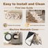 18" 4-Step 30D Country Dog Stairs for Bed & Couch H, Extra Long Dog Steps for Bed with Foam, Style Pet Stairs for Small