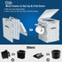 XL Portable Toilet for Adults, 15.4" H Foldable Camping Toilet with Detachable Phone Shelf and Lid for Hiking