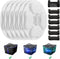 iPettie Only for Kamino Fountain Replacement Filters, 6 Filters, 6 Sponges & 1 Sponge Bracket