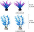 10 Pack Small Artificial Aquarium Plants, 4 Inch Approximate Height, Plastic Blue Fish Tank Decorations