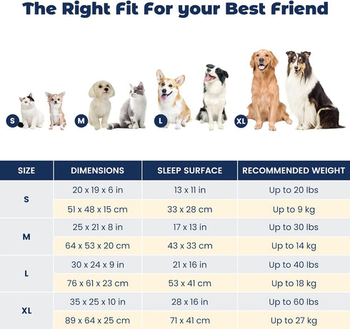 Miguel Waterproof Outdoor Dog Bed for Medium Small Dogs, Easy Clean, 35 Inches, Oxford Pet Bed