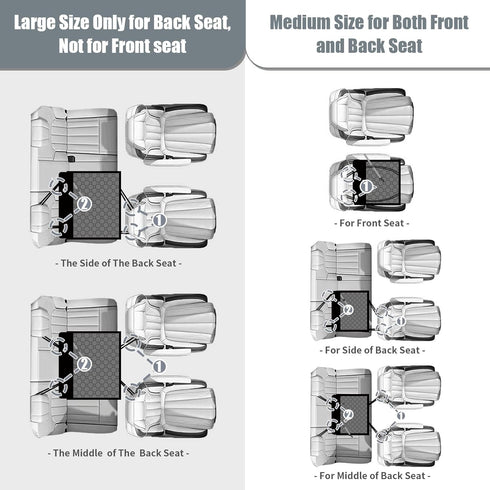 30lbs Dog Car Seat for Medium Small Dogs, Pet Car Seat with Adjustable Safety Belt & Storage Pockets, Breathable