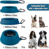 OHMO-Collapsible Dog Water Bowl Anti Tip Over No Spill from Car Movement(24oz Medium, Peacock Blue), Travel Dog Bowls, Less Splash Portable Pet Bowl for Road Trip, Cat Travel Accessories