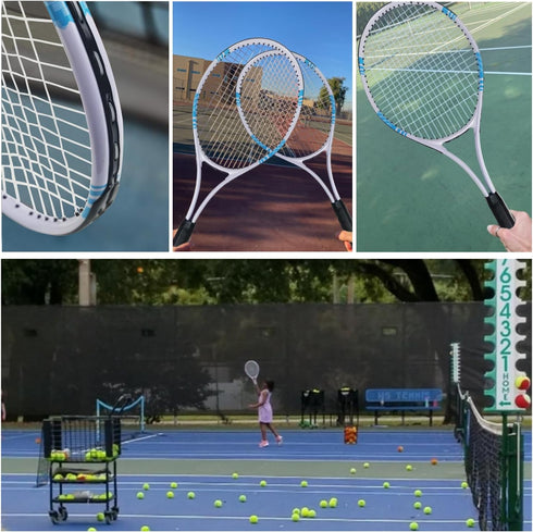 UUBEMM Tennis Rackets Set for 2 Players, Lightweight Recreational Racquets for Adult Beginner Training with Carry Bag