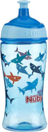 Nuby Printed Kids Pop Up Sipper Water Bottle, 12 Oz., Colors May Vary